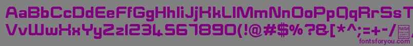 Шрифт ESquareDemo – фиолетовые шрифты на сером фоне