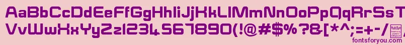 フォントESquareDemo – ピンクの背景に紫のフォント