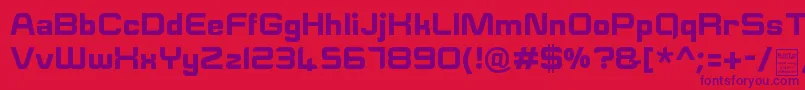 Шрифт ESquareDemo – фиолетовые шрифты на красном фоне