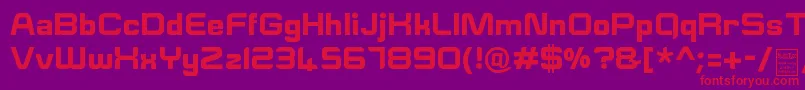 フォントESquareDemo – 紫の背景に赤い文字
