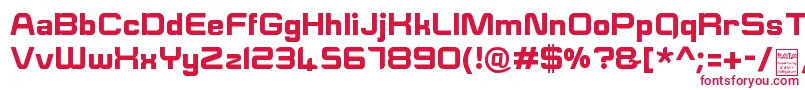 フォントESquareDemo – 白い背景に赤い文字