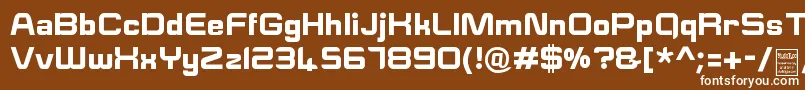 Шрифт ESquareDemo – белые шрифты на коричневом фоне