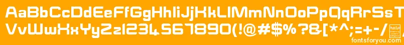 Шрифт ESquareDemo – белые шрифты на оранжевом фоне