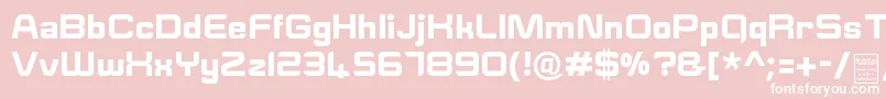 Шрифт ESquareDemo – белые шрифты на розовом фоне