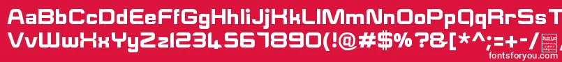 Шрифт ESquareDemo – белые шрифты на красном фоне