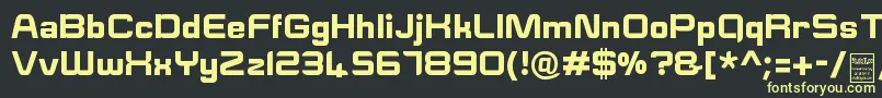 ESquareDemo-fontti – keltaiset fontit mustalla taustalla