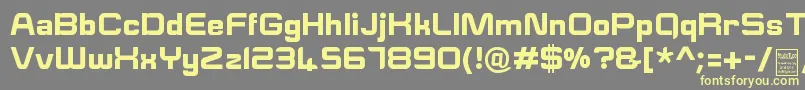 Шрифт ESquareDemo – жёлтые шрифты на сером фоне