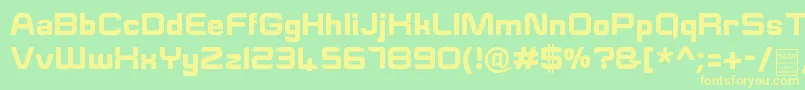 ESquareDemo Font – Yellow Fonts on Green Background