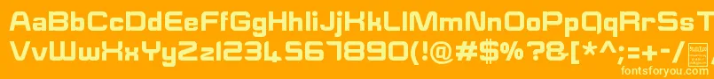 ESquareDemo Font – Yellow Fonts on Orange Background
