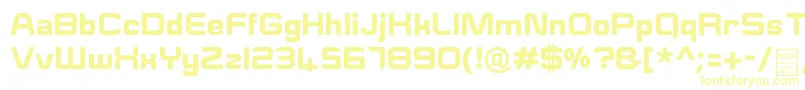 ESquareDemo-Schriftart – Gelbe Schriften auf weißem Hintergrund