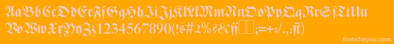 fuente Z690BlackletterBold – Fuentes Rosadas Sobre Fondo Naranja