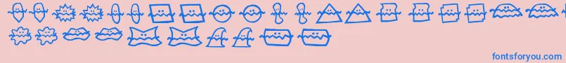 Do Font – Blue Fonts on Pink Background