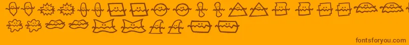 フォントDo – オレンジの背景に茶色のフォント