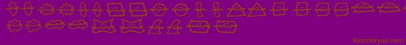 Do Font – Brown Fonts on Purple Background
