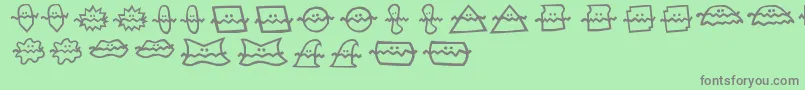 Do-Schriftart – Graue Schriften auf grünem Hintergrund