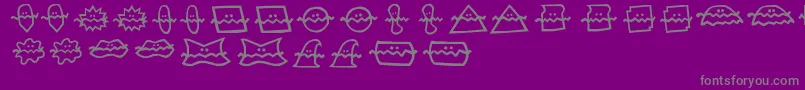 フォントDo – 紫の背景に灰色の文字