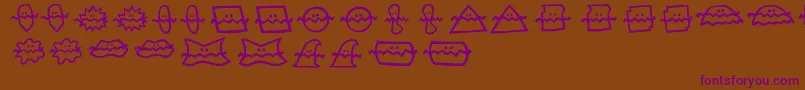 Do Font – Purple Fonts on Brown Background