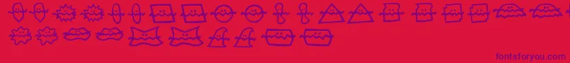Do-Schriftart – Violette Schriften auf rotem Hintergrund
