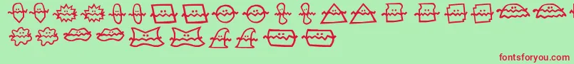 フォントDo – 赤い文字の緑の背景