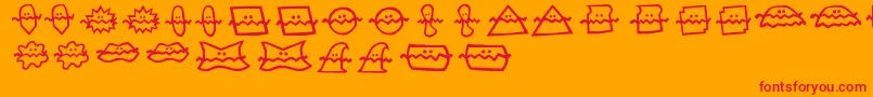 Do Font – Red Fonts on Orange Background