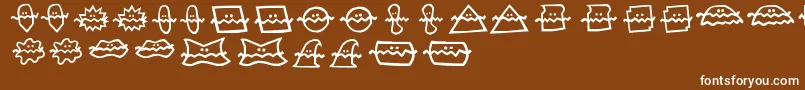 Do-Schriftart – Weiße Schriften auf braunem Hintergrund