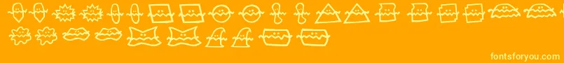 Do Font – Yellow Fonts on Orange Background