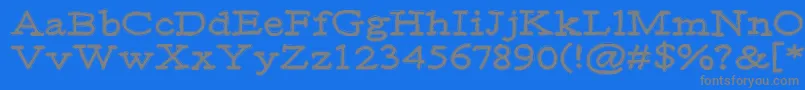Moa2-Schriftart – Graue Schriften auf blauem Hintergrund