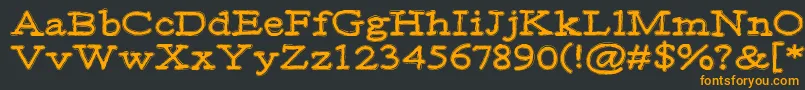 Weitere Informationen zur Moa2-Schriftart Moa2-Schriftart – Orangefarbene Schriften auf schwarzem Hintergrund