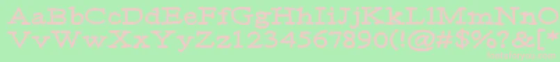 Moa2 Font – Pink Fonts on Green Background