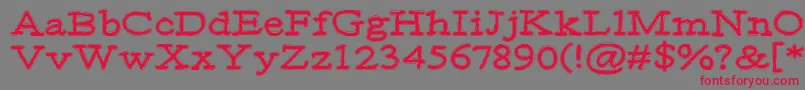 Moa2 Font – Red Fonts on Gray Background