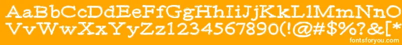 Moa2 Font – White Fonts on Orange Background