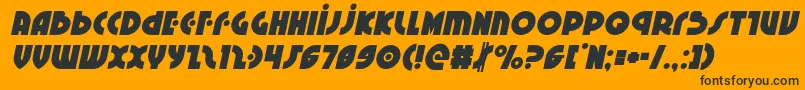 Neuralnomiconital Font – Black Fonts on Orange Background