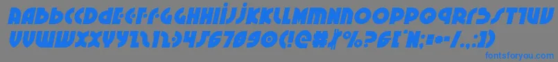 Neuralnomiconital Font – Blue Fonts on Gray Background