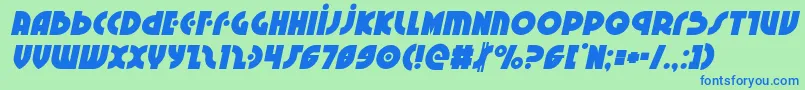 Neuralnomiconital Font – Blue Fonts on Green Background