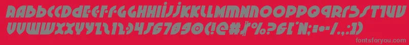 Neuralnomiconital Font – Gray Fonts on Red Background