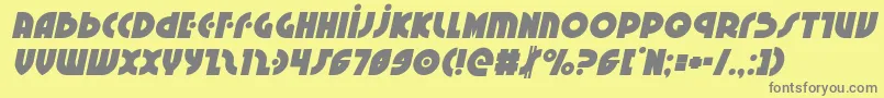 Neuralnomiconital Font – Gray Fonts on Yellow Background