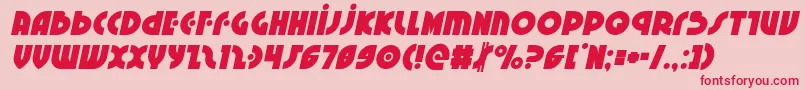 Neuralnomiconital Font – Red Fonts on Pink Background