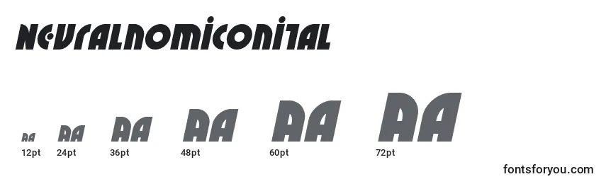 Neuralnomiconital Font Sizes