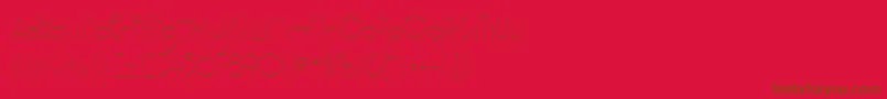 PoufSsiLight Font – Brown Fonts on Red Background