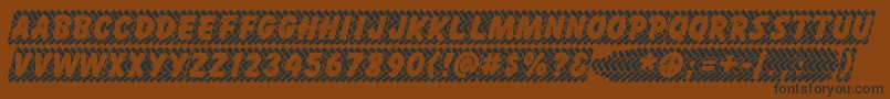 Шрифт Skidz – чёрные шрифты на коричневом фоне