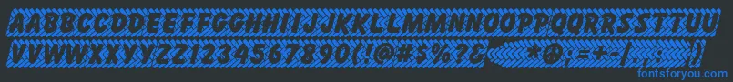 Шрифт Skidz – синие шрифты на чёрном фоне