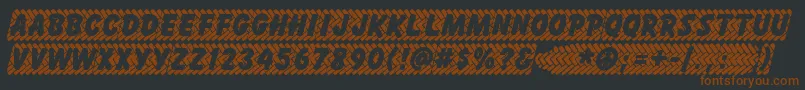 Skidz-fontti – ruskeat fontit mustalla taustalla