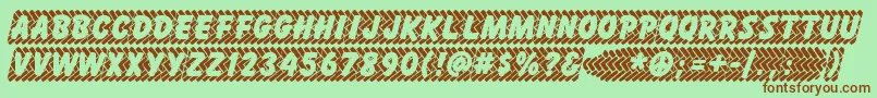 Skidz-fontti – ruskeat fontit vihreällä taustalla