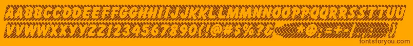 Skidz Font – Brown Fonts on Orange Background