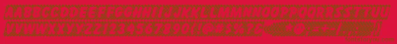 Skidz-fontti – ruskeat fontit punaisella taustalla