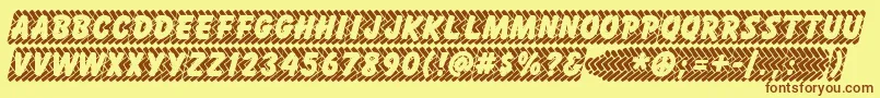 Skidz Font – Brown Fonts on Yellow Background