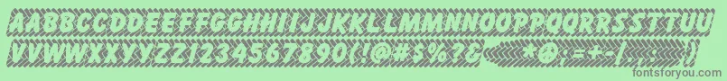 Czcionka Skidz – szare czcionki na zielonym tle