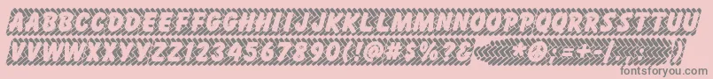 Skidz Font – Gray Fonts on Pink Background