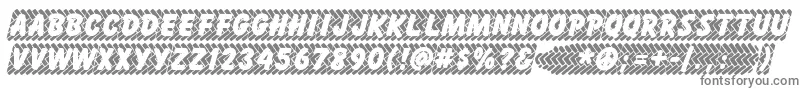 Skidz-fontti – harmaat kirjasimet valkoisella taustalla
