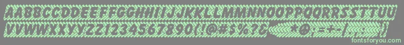 Skidz Font – Green Fonts on Gray Background
